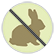 image of a rabbit indicating that this plant is rabbit resistant 